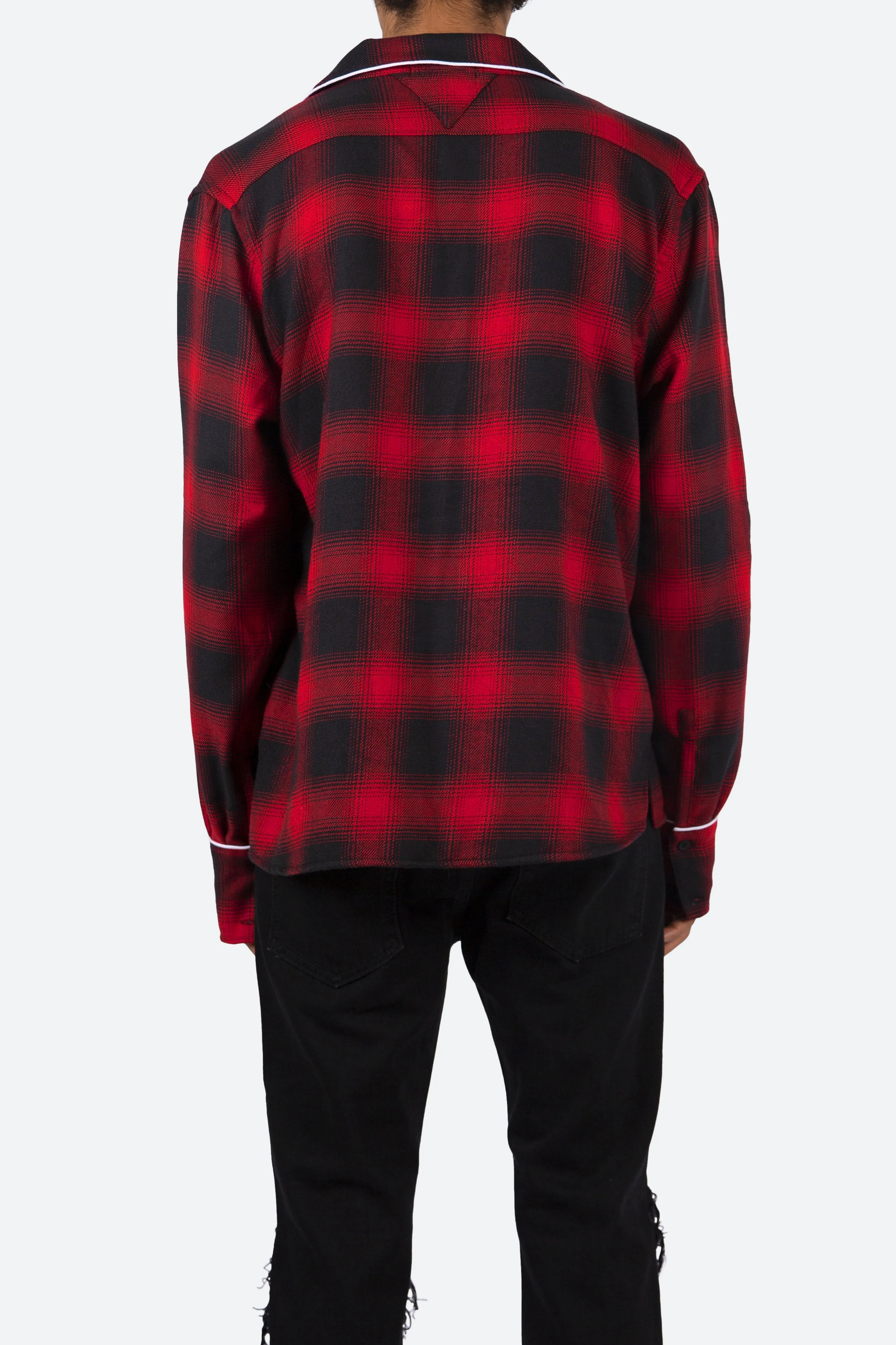 Pajama Flannel Shirt - Black/Red