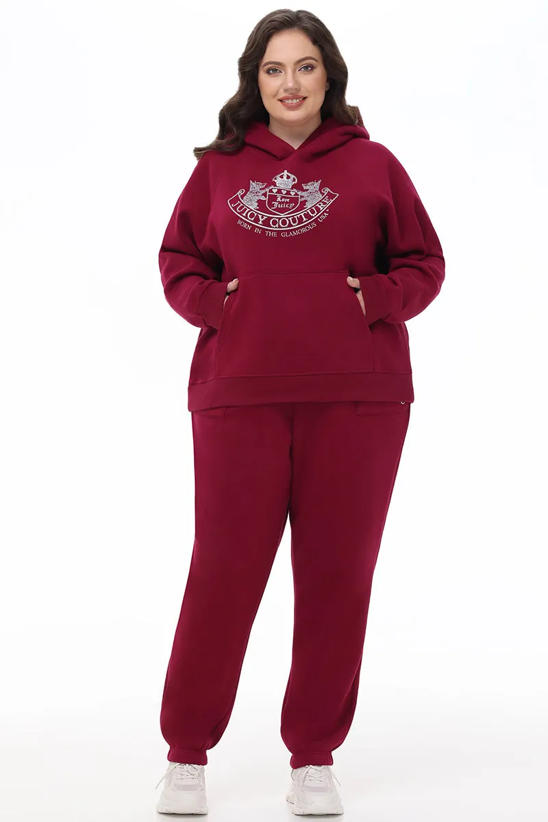 Plus-Size Small Bling Fleece Sweatpants