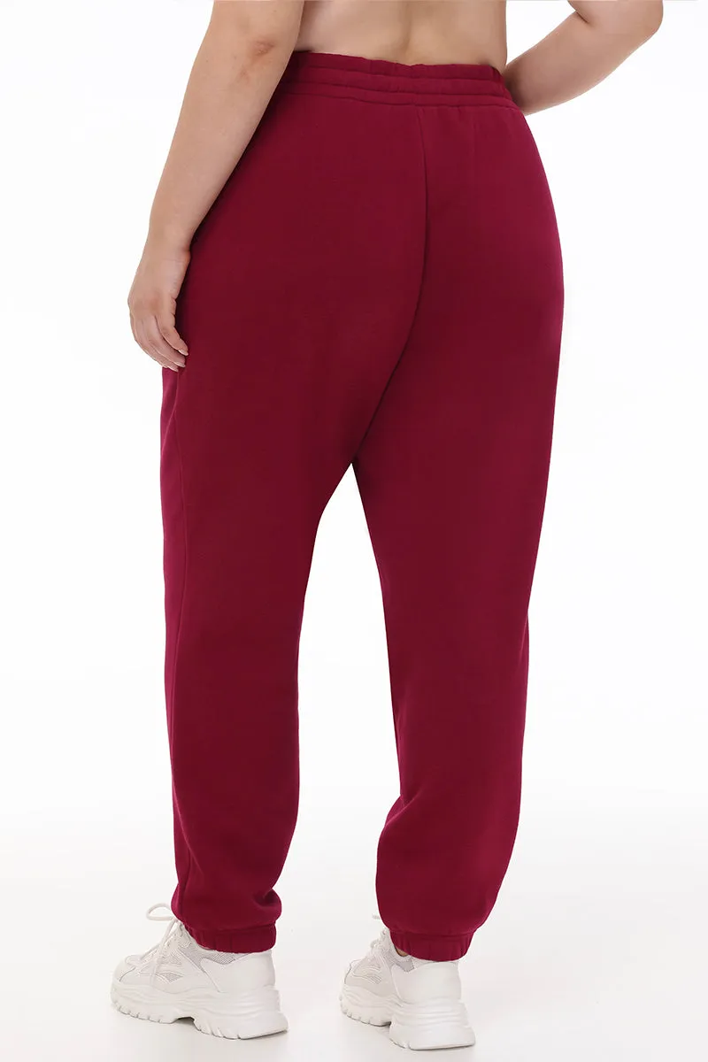 Plus-Size Small Bling Fleece Sweatpants