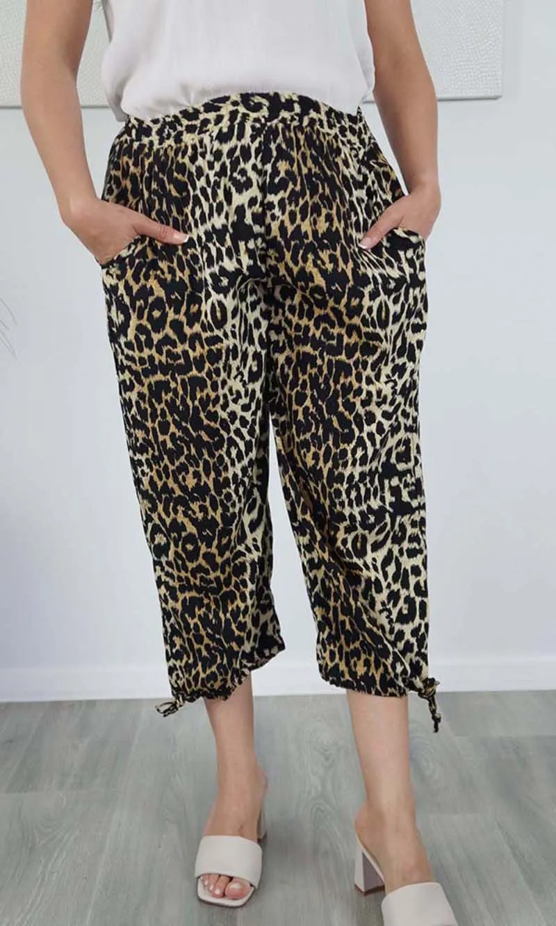 Rayon Pant Castaway Leopard