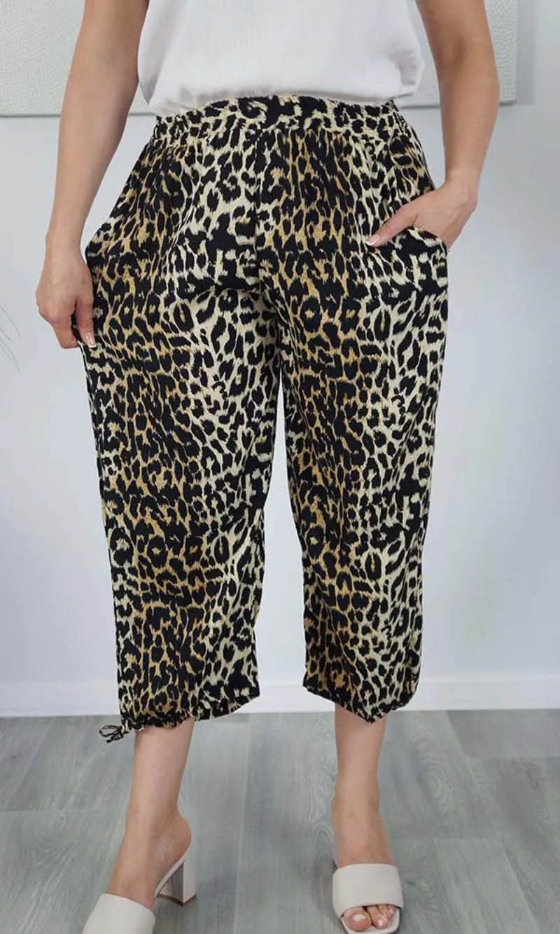 Rayon Pant Castaway Leopard