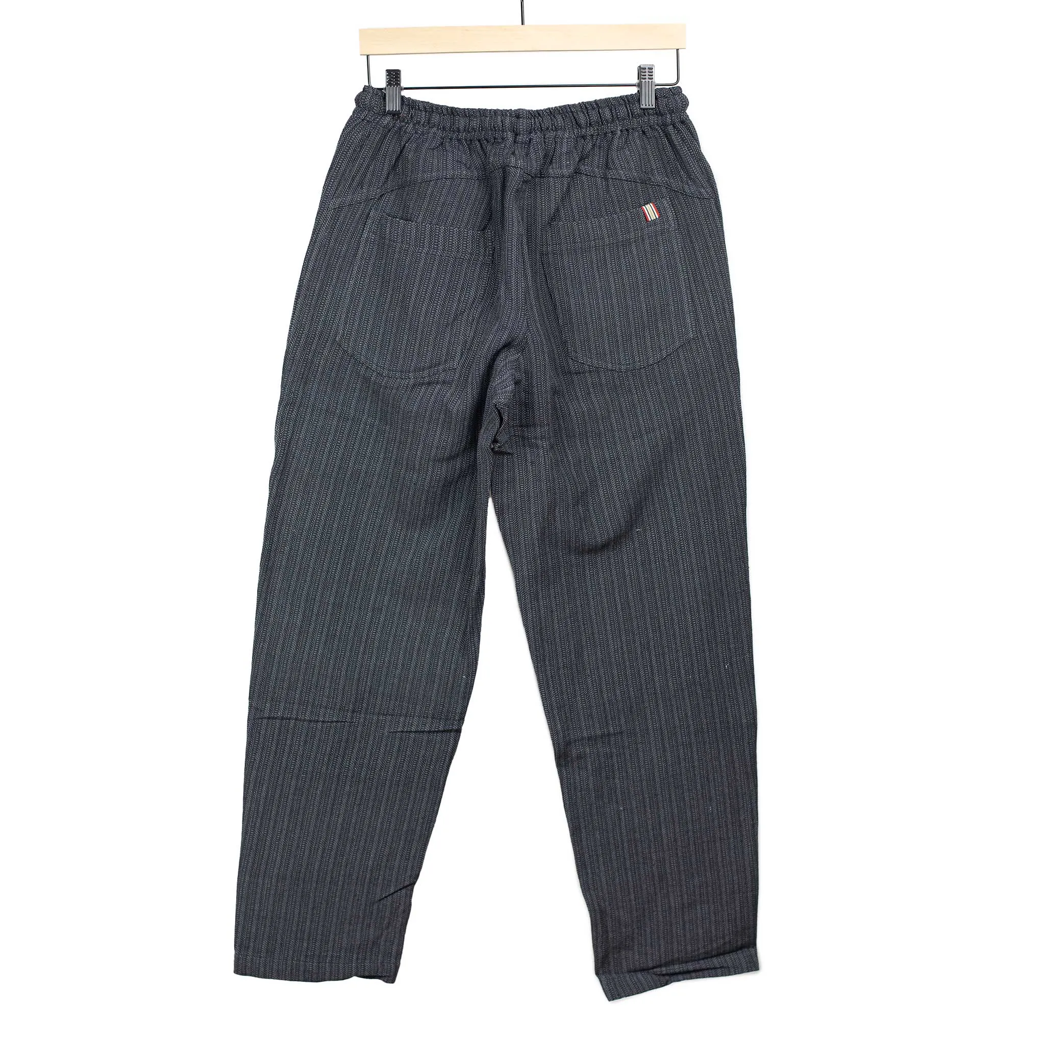 Roy drawstring trousers in charcoal handloom cotton