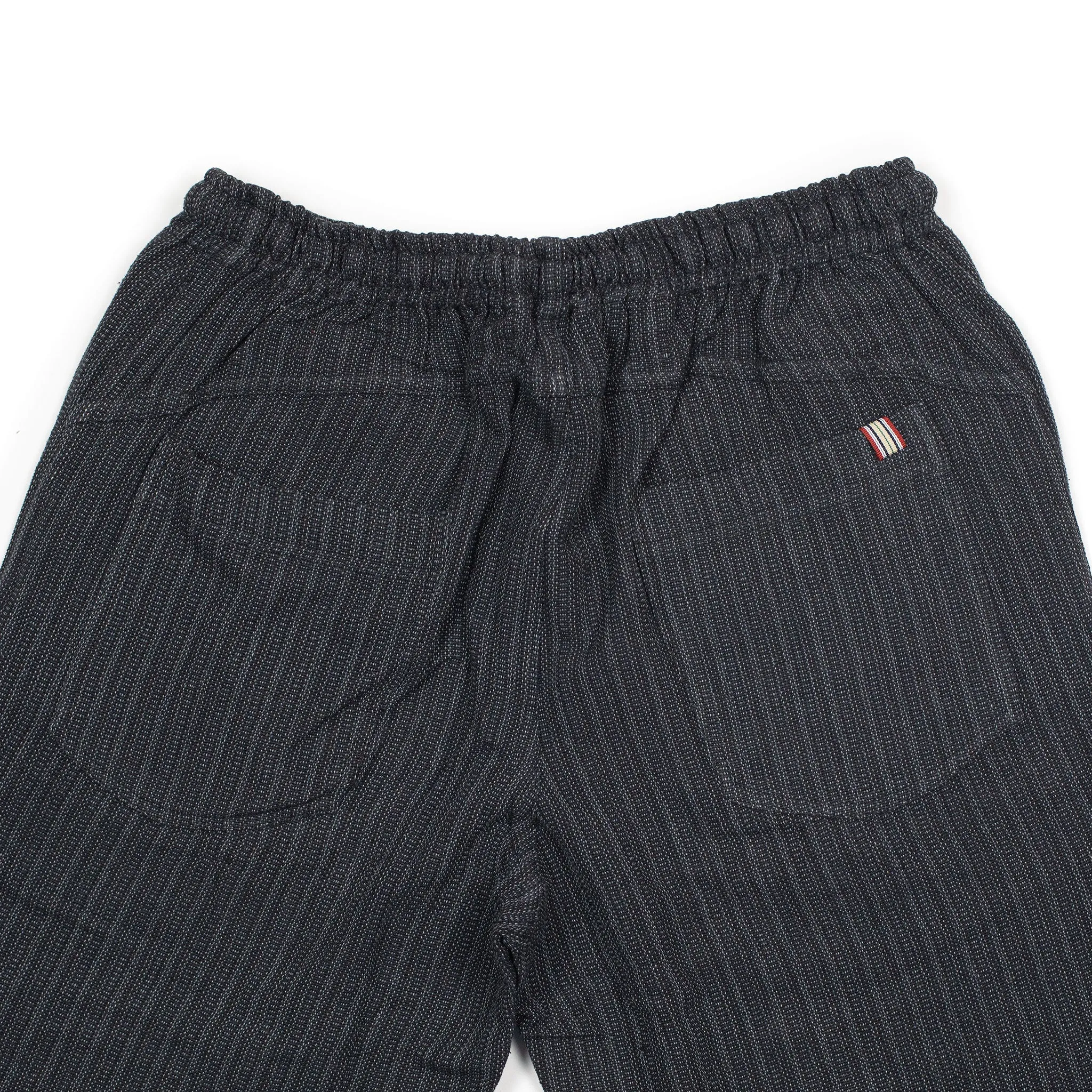 Roy drawstring trousers in charcoal handloom cotton