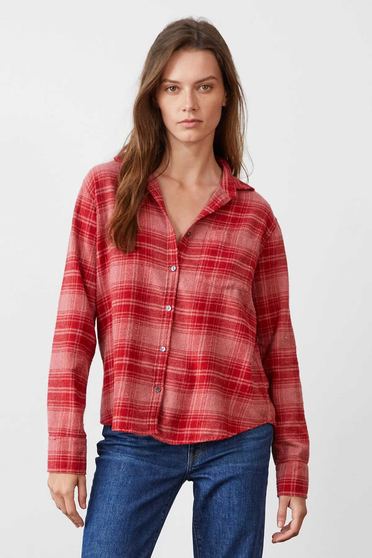 RUZ PLAID BUTTON-UP SHIRT