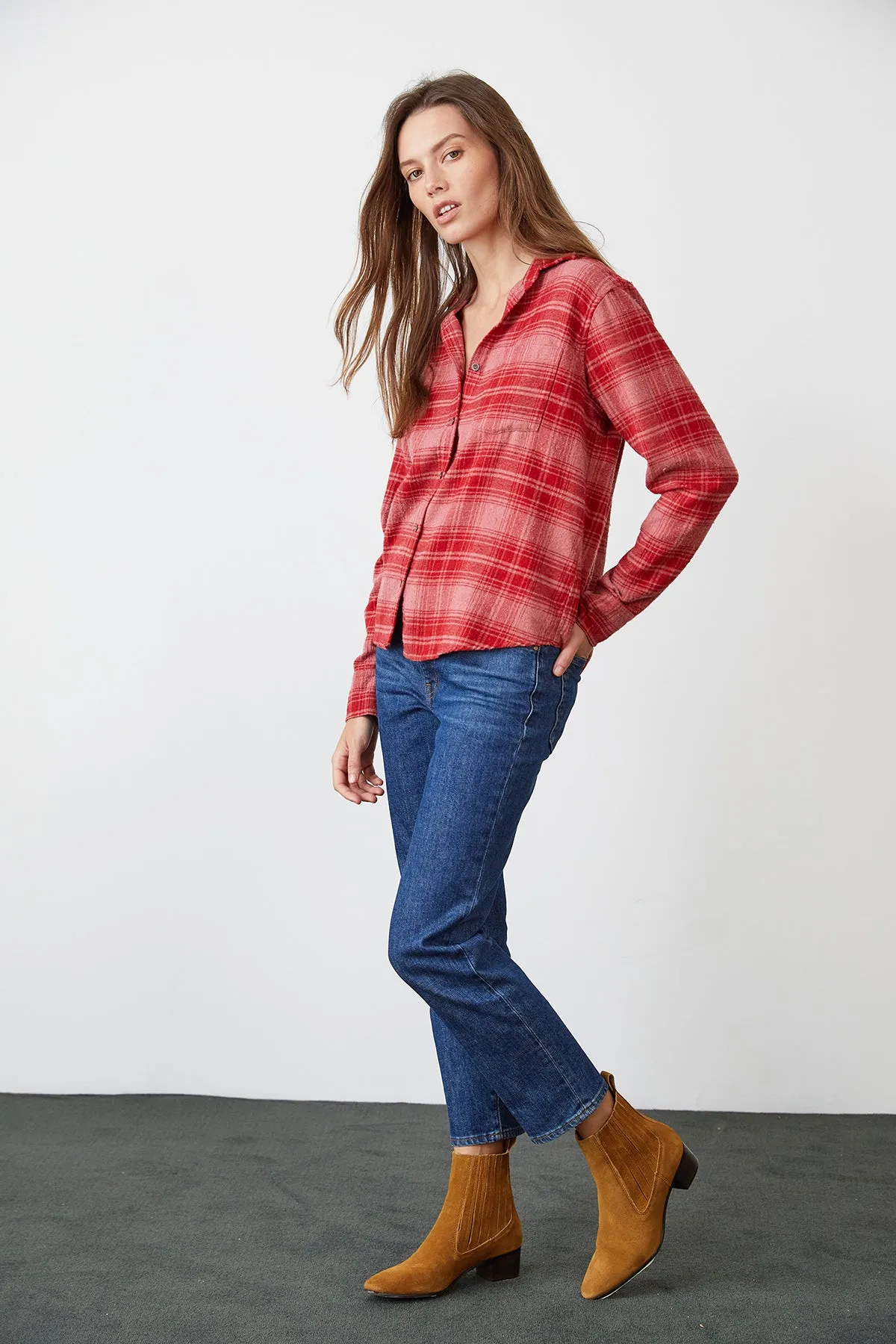 RUZ PLAID BUTTON-UP SHIRT