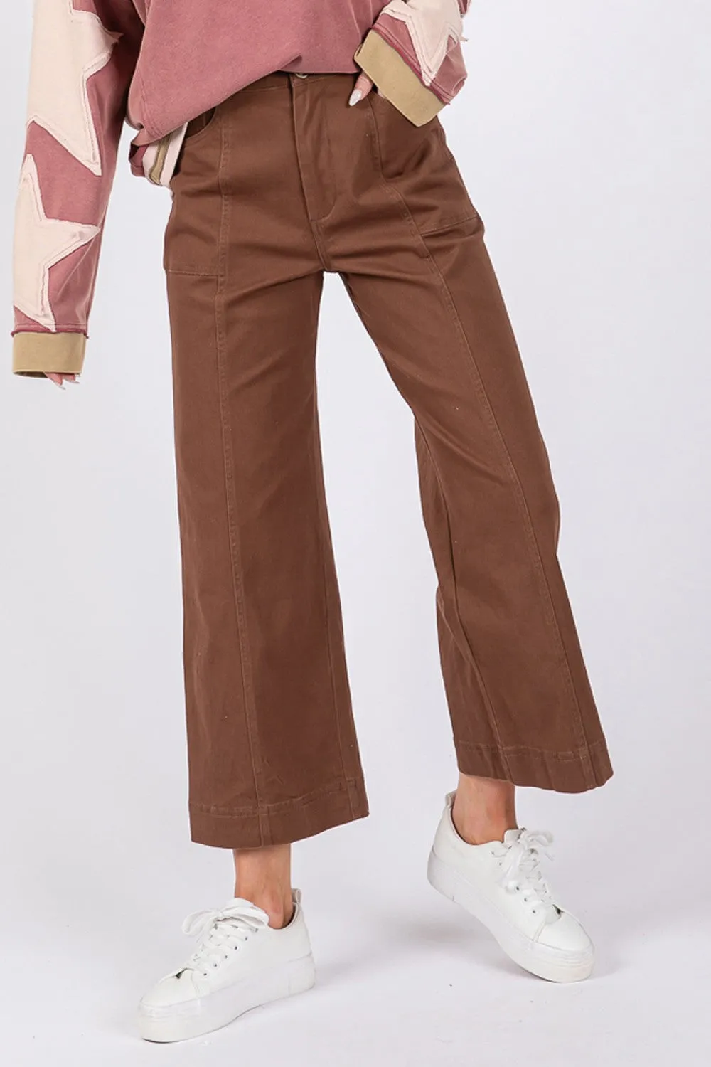 SAGE   FIG Wide Leg Cropped Pants