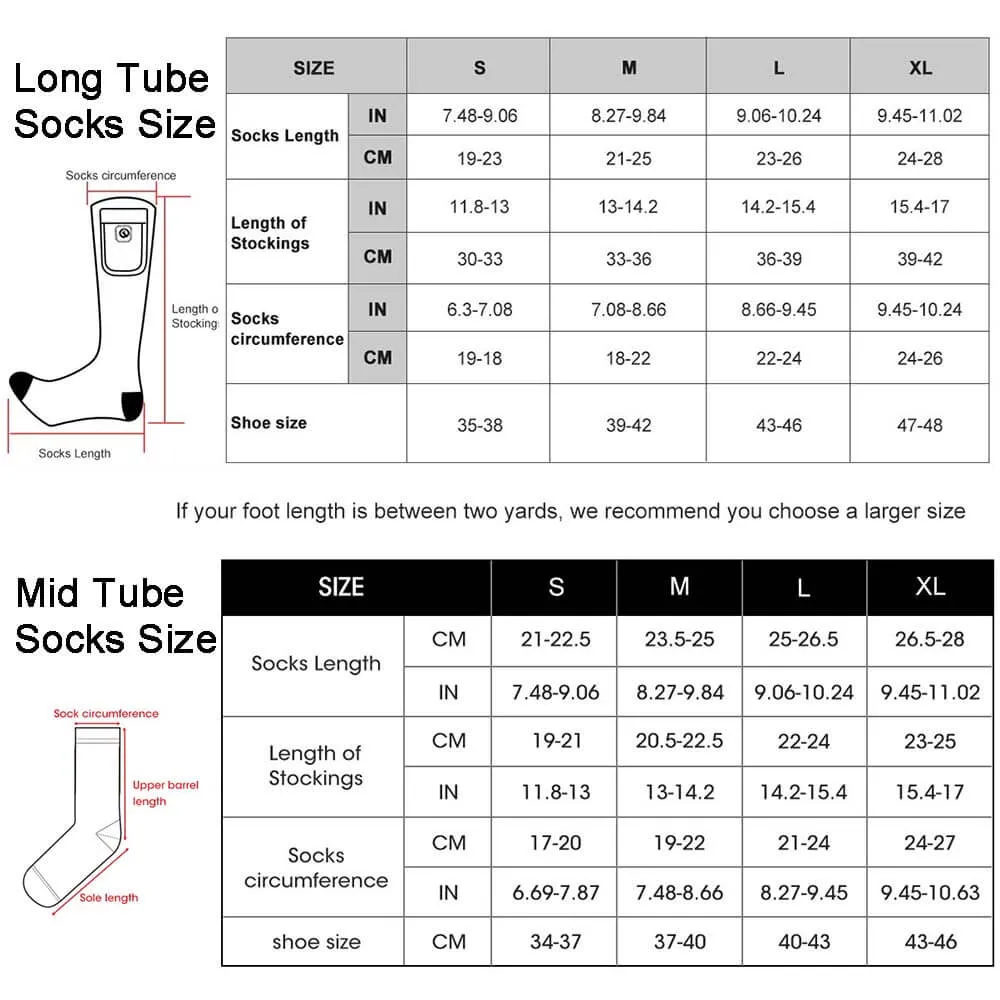 Savior 7.4V Rechargeable Heated Socks For Men Women