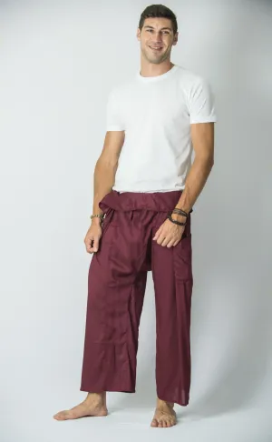 Thai Fisherman Yoga Massage Pants Maroon