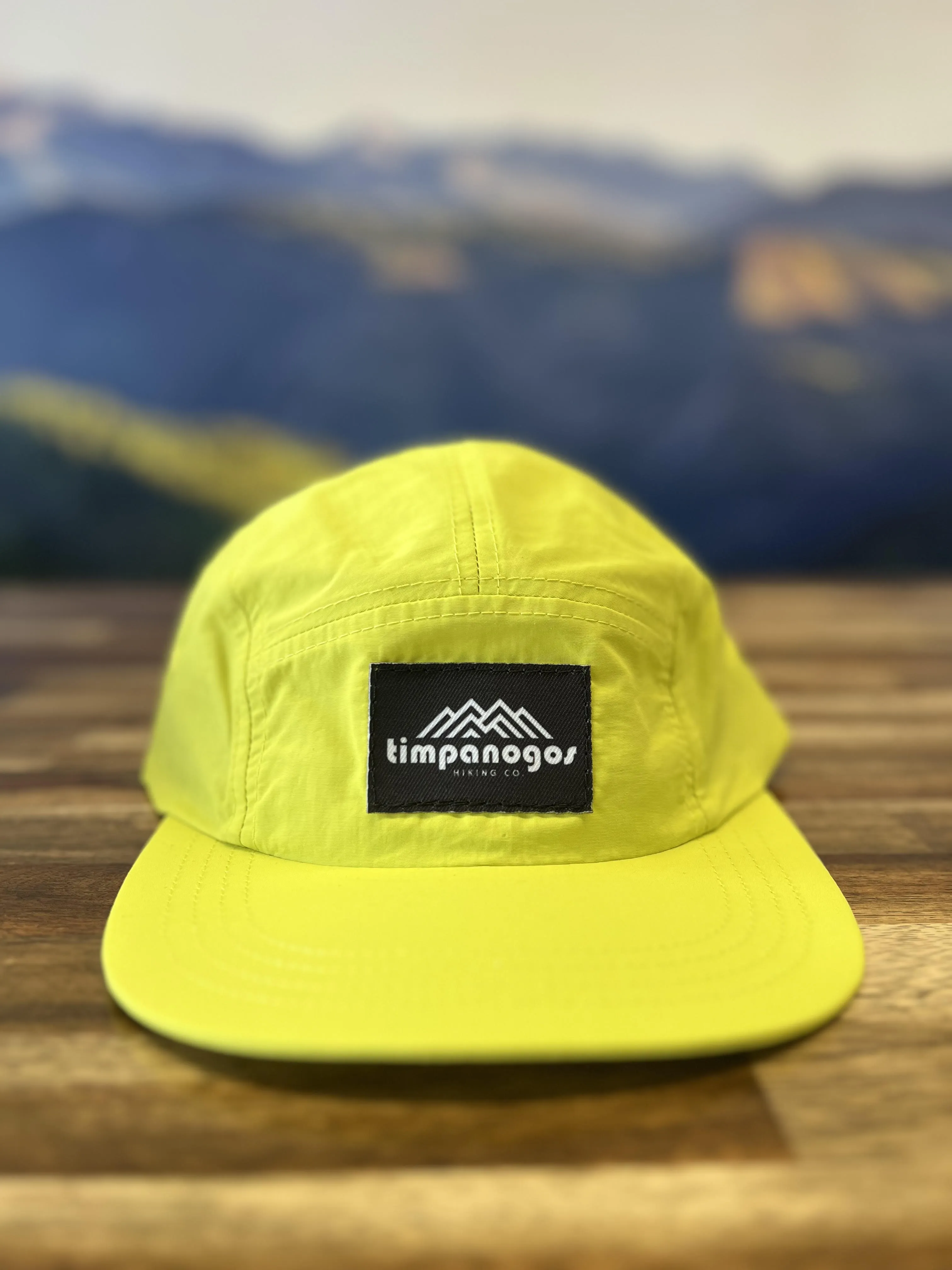 Timpanogos Hiking Co. -  5-panel Water-Repellant Nylon Camp Hat (Neon Yellow)