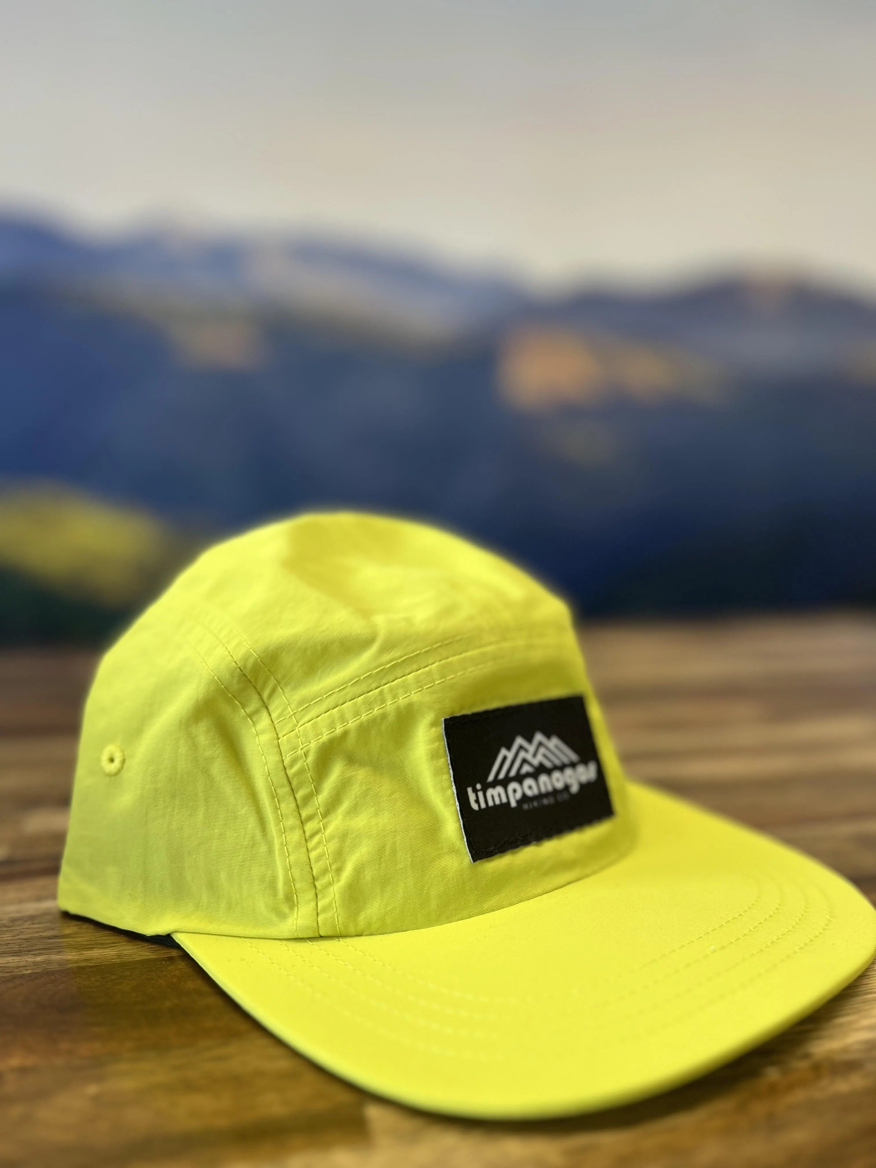 Timpanogos Hiking Co. -  5-panel Water-Repellant Nylon Camp Hat (Neon Yellow)