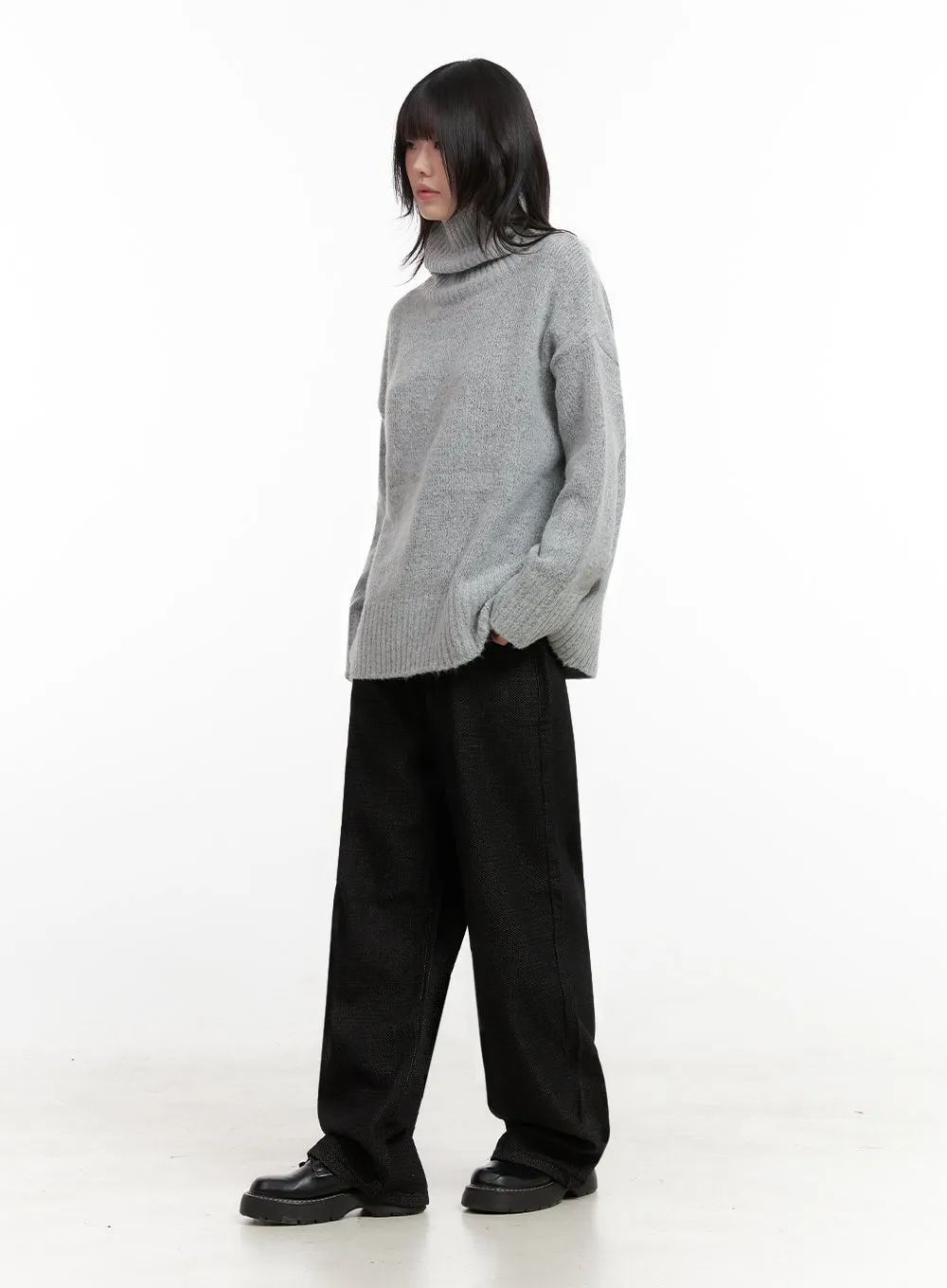 Tweed Chic Wide-Leg Pants  IN427