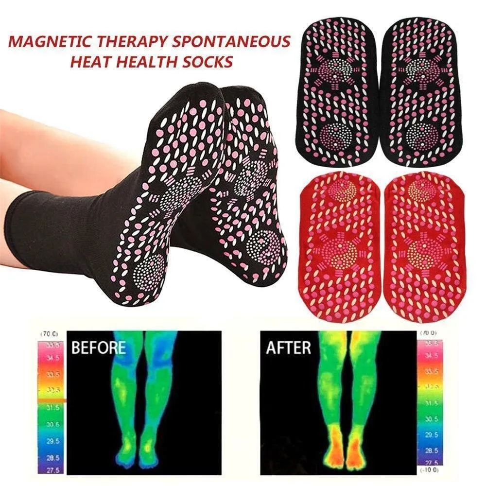 Unisex Winter Tourmaline Magnetic Therapy Warm Self Heating Socks