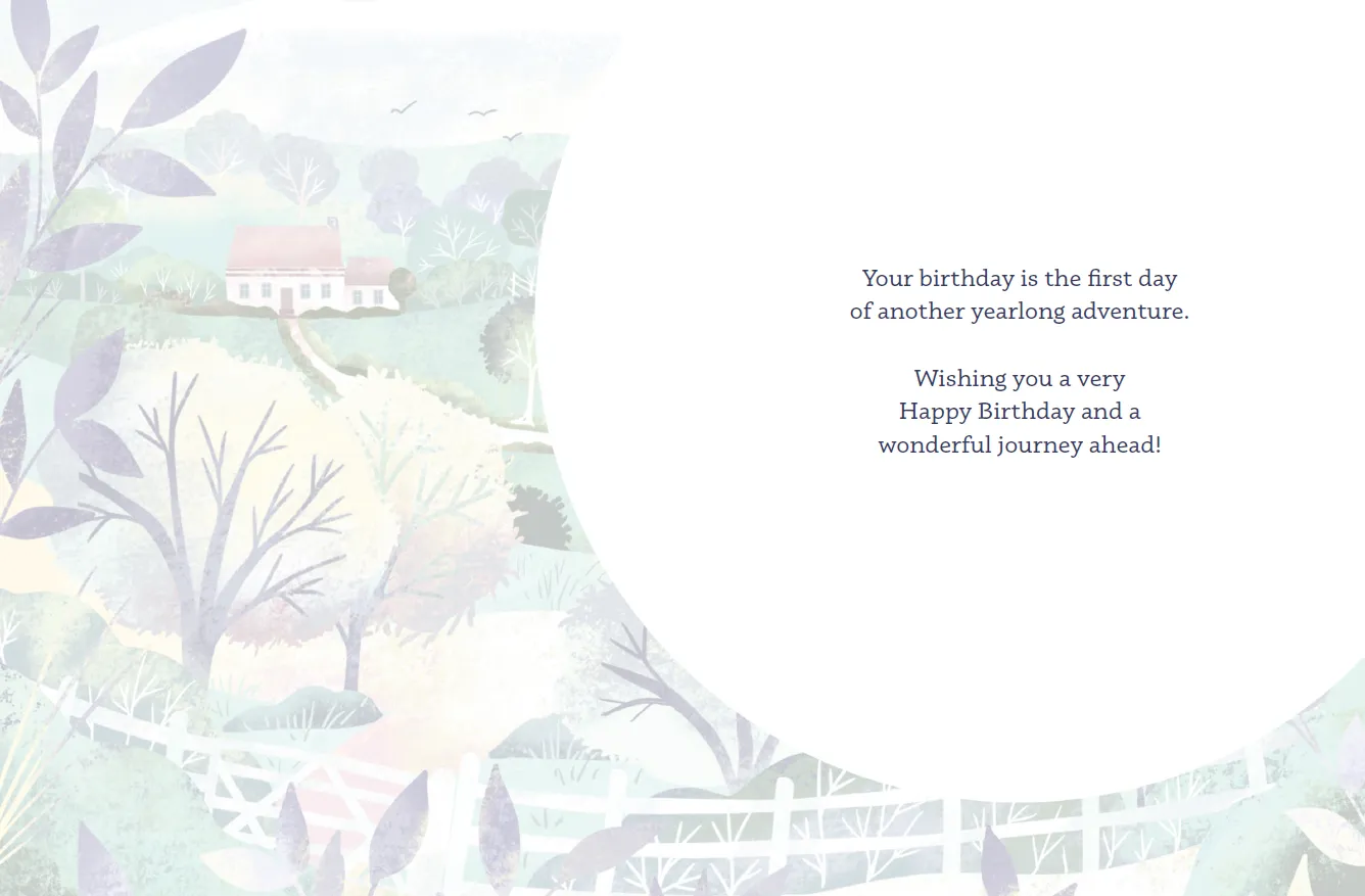 Winding Roads Birthday Card