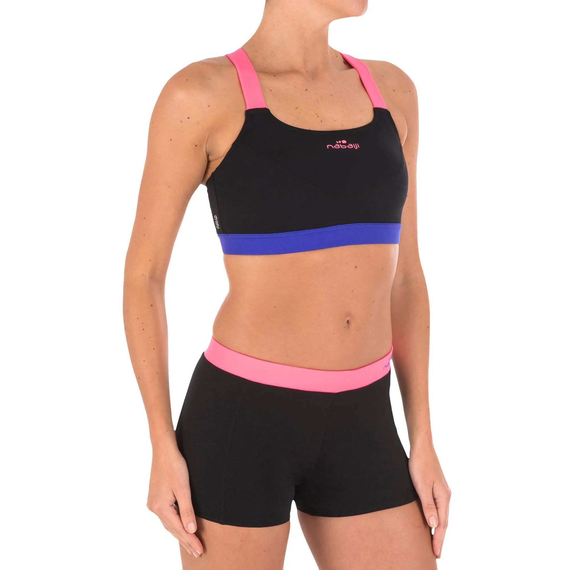 Women's Aquabiking Chlorine-Resistant Crop Top Anna