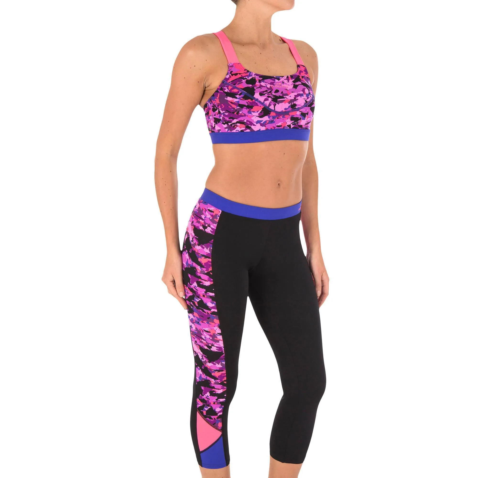 Women's Aquabiking Chlorine-Resistant Crop Top Anna